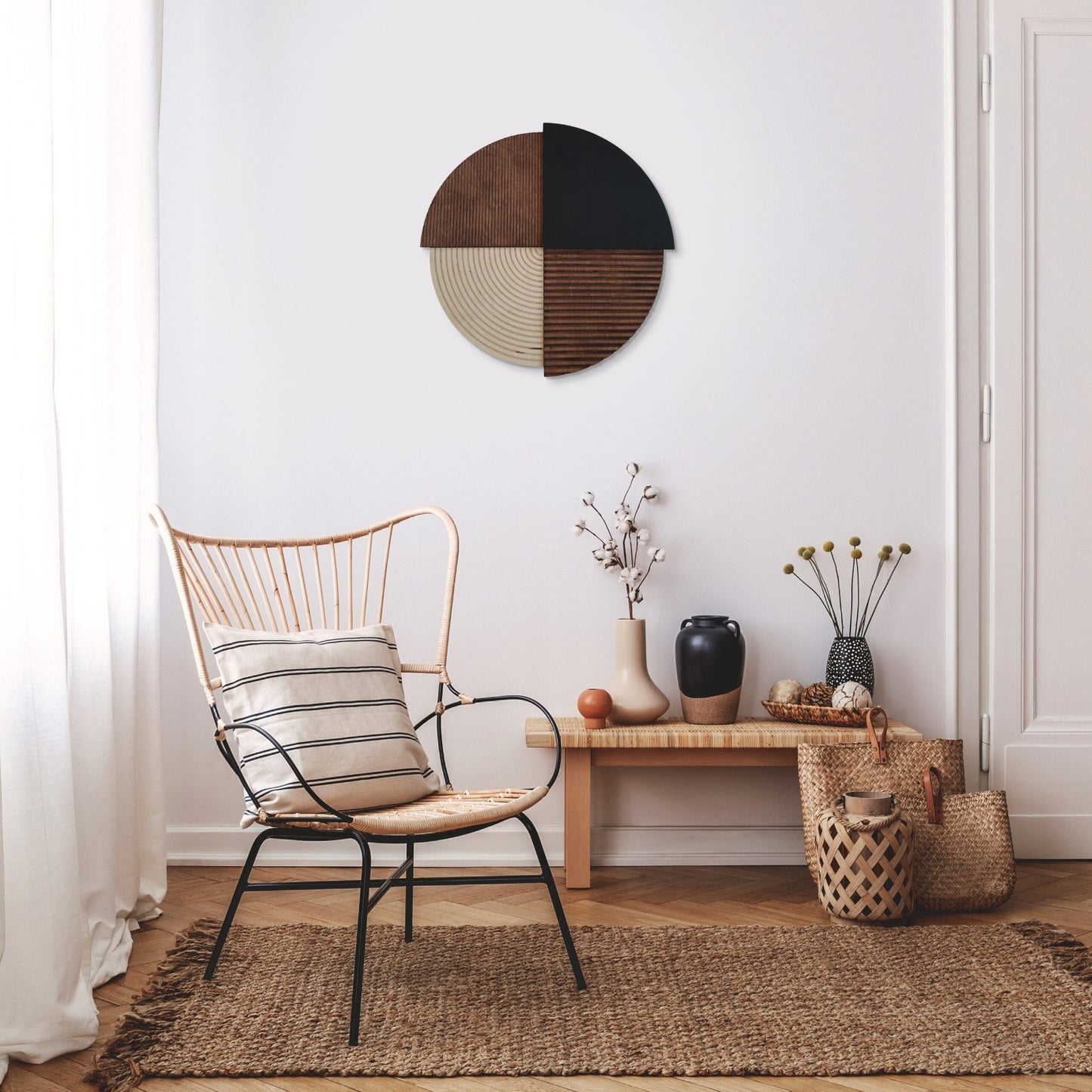 Abstract Harmony Modern Geometric Wall Art (30") INCH | Customizable