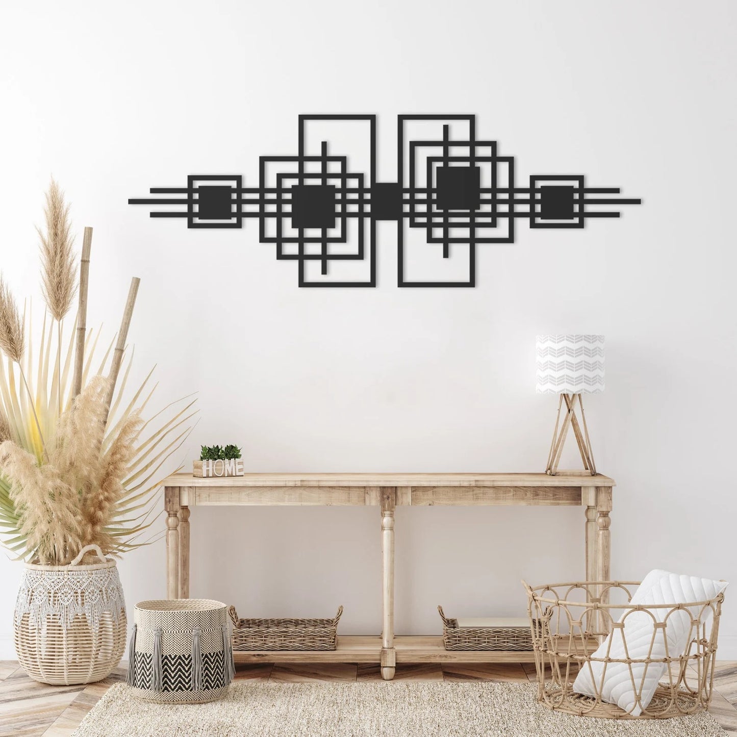 Fusion Form – Abstract Circle Decor (36X18)"INCH | Customizable