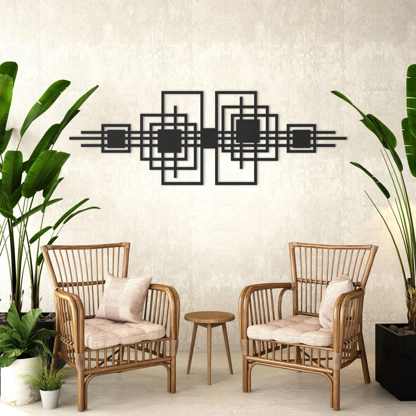 Fusion Form – Abstract Circle Decor (36X18)"INCH | Customizable