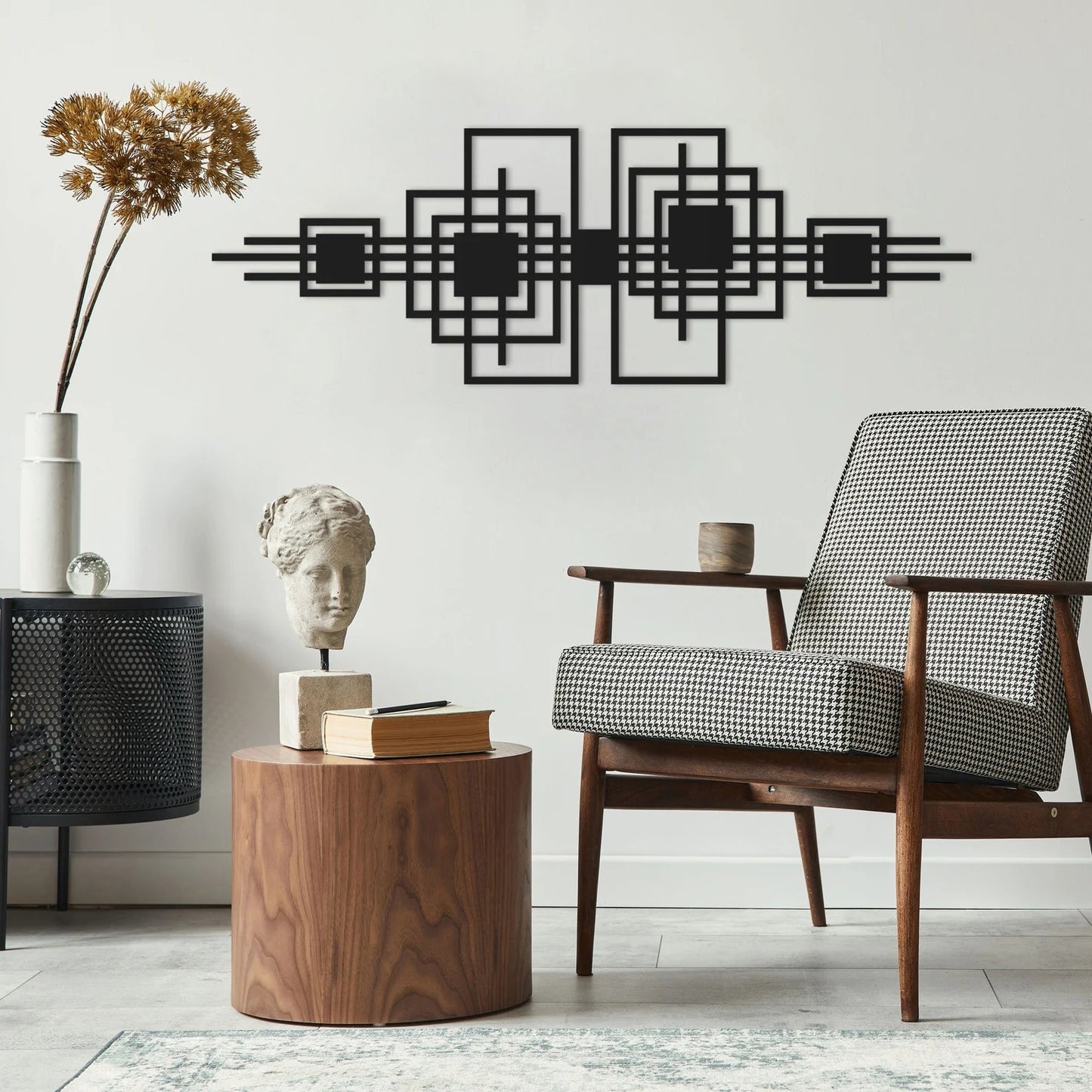 Fusion Form – Abstract Circle Decor (36X18)"INCH | Customizable
