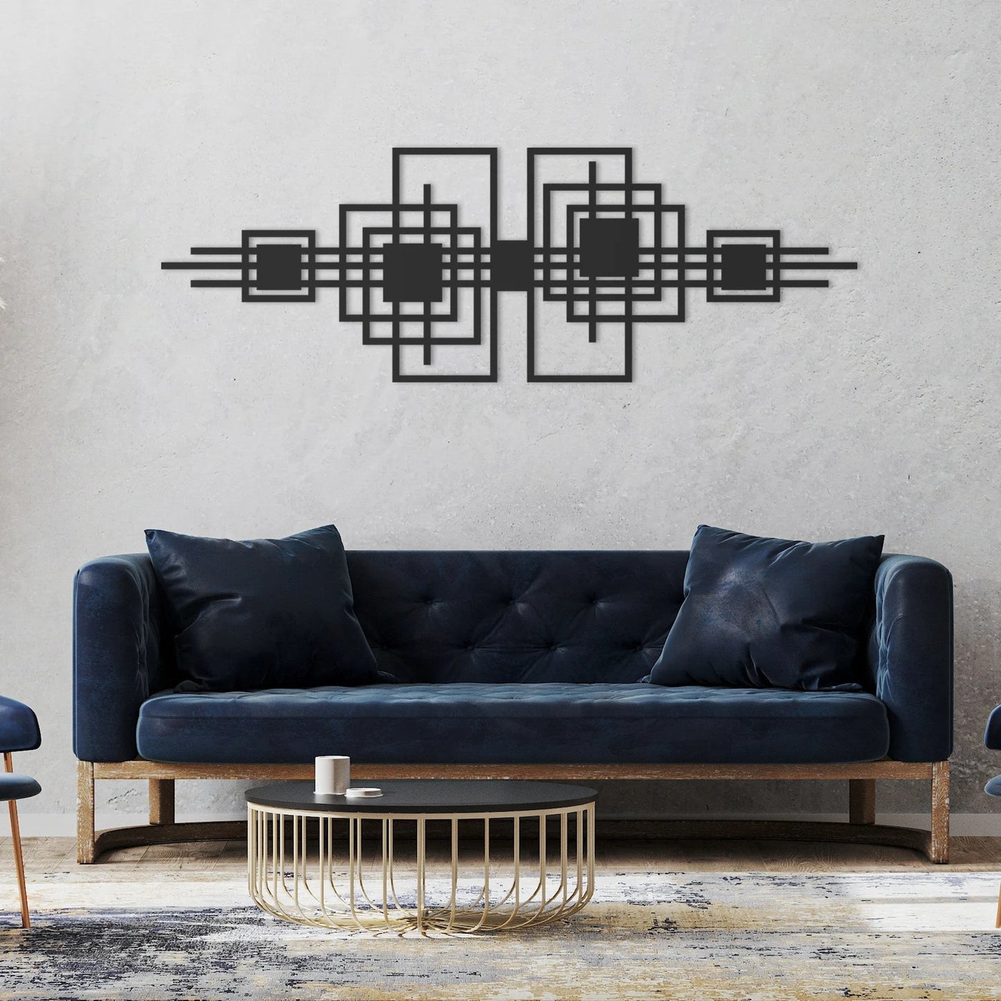Fusion Form – Abstract Circle Decor (36X18)"INCH | Customizable