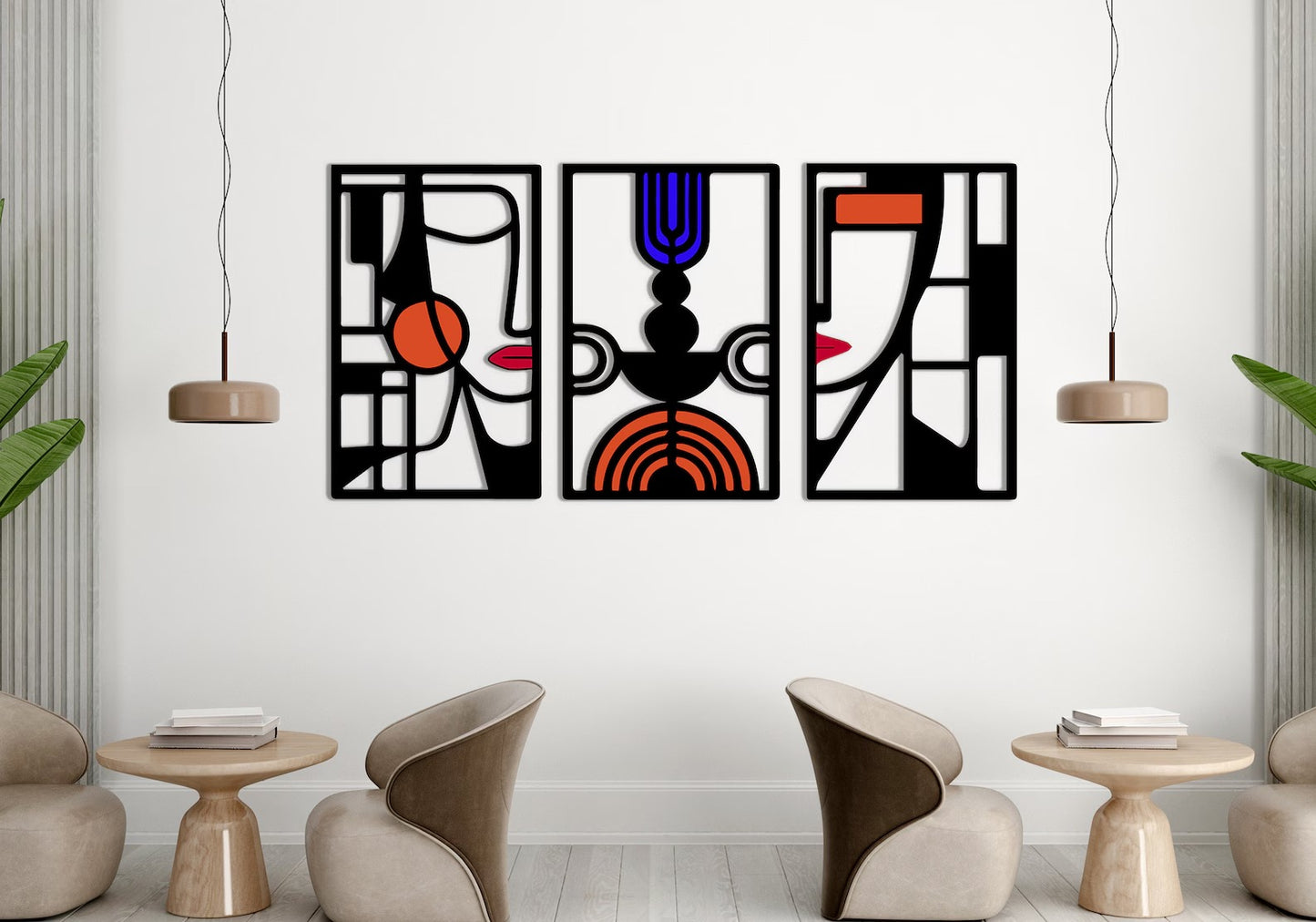 Echo Spectrum – Abstract Faces Set-3 (14x24)"Inch | Customizable