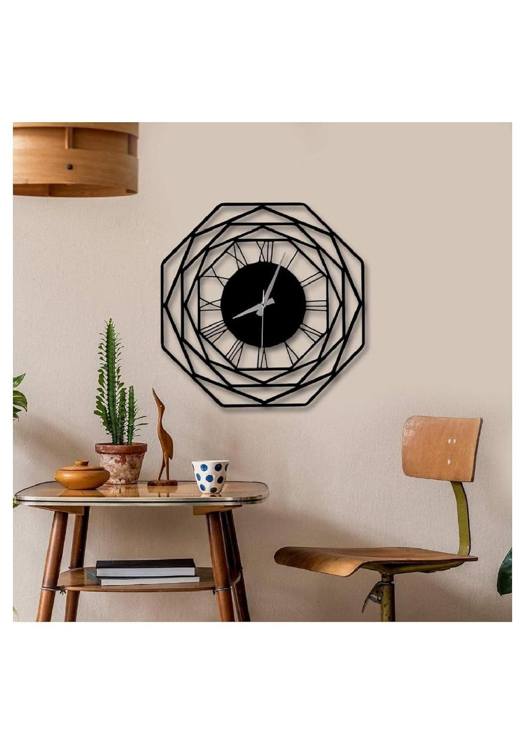 TimeTangle – Black Wire Wall Clock (18",20"24") INCH| Silent quartz| Customizable