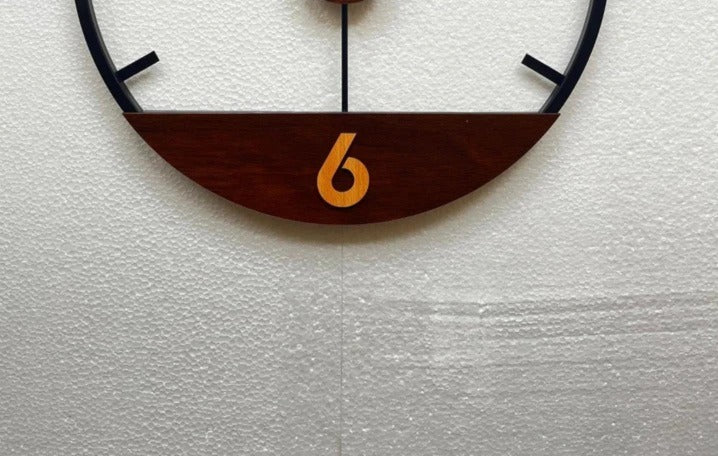 Linea 6 – Designer Half Dial Clock (18",20"24") INCH| Silent quartz| Customizable