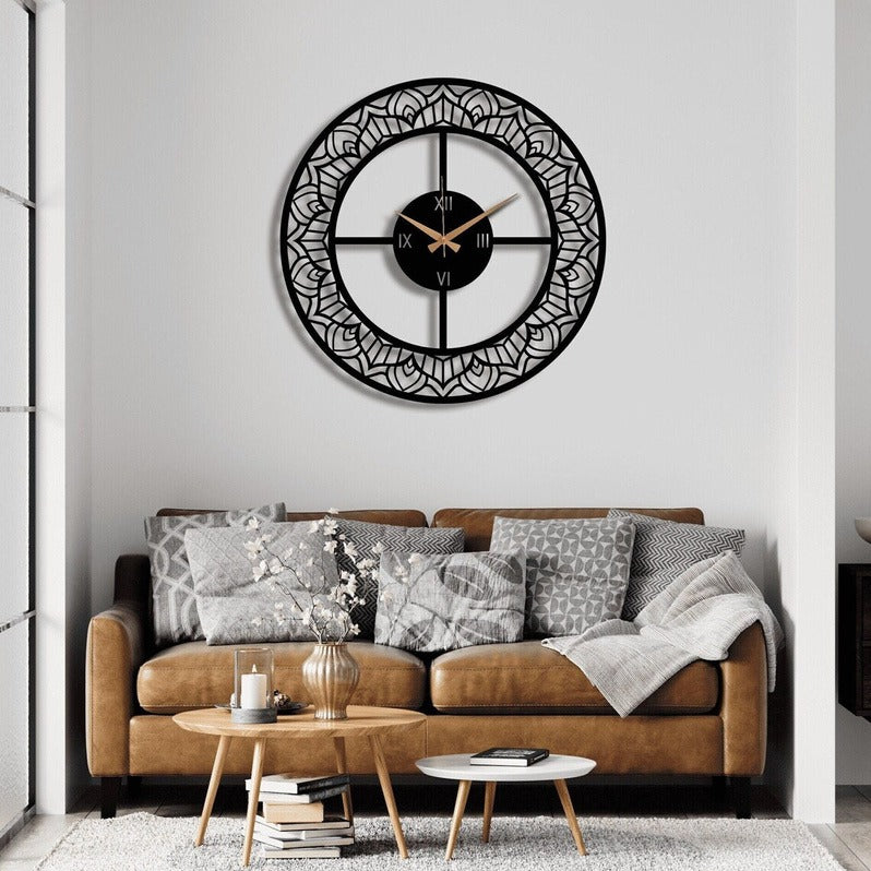 Mandala Charm – Designer Wall Clock (18",20"24") INCH| Silent quartz| Customizable