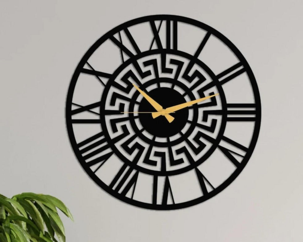 Veritas Lux – Black Metal Wall Clock (18",20"24") INCH| Silent quartz| Customizable