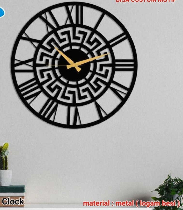 Veritas Lux – Black Metal Wall Clock (18",20"24") INCH| Silent quartz| Customizable