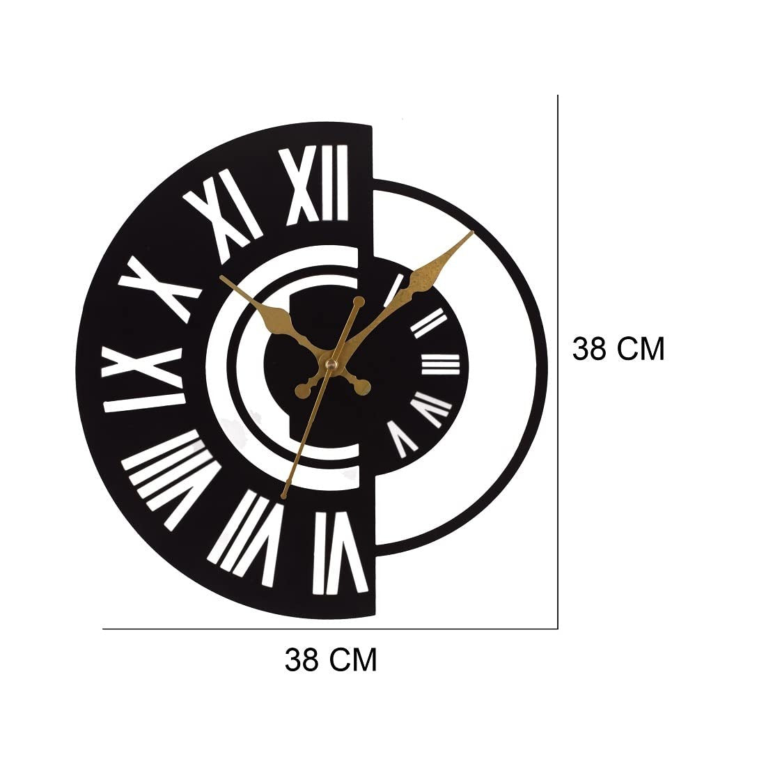 HalfTime Harmony – Roman Designer Clock (18",20"24") INCH| Silent quartz| Customizable