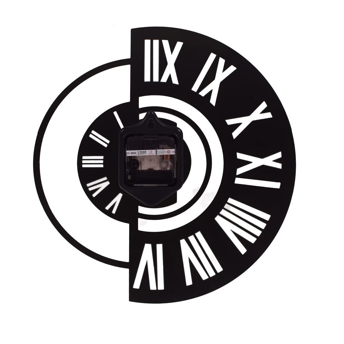 HalfTime Harmony – Roman Designer Clock (18",20"24") INCH| Silent quartz| Customizable