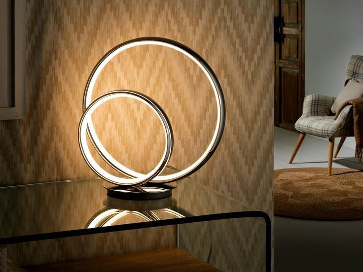 Dual Ring Table Lamp with 3 in 1 CCT Remote (Size Customization Available)