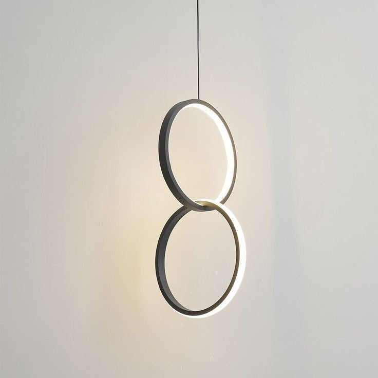 2-Ring Pendant Light with 3 in 1 CCT Remote ( Size Customization Available)