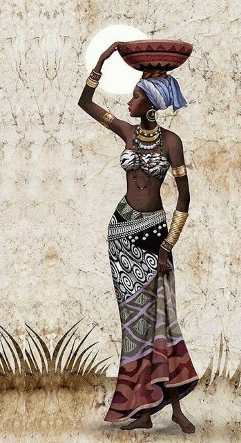 Exclusive African painting| 350 GSM Gallery-Wrapped Canvas on Premium 1x1 inch Pine Wood Frame"