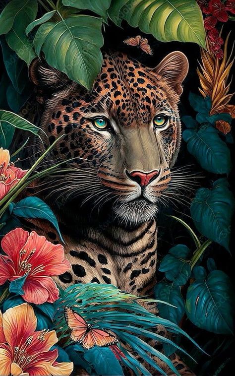 Artful Tiger wall art |350 GSM Gallery-Wrapped Canvas on Premium 1x1 inch Pine Wood Frame"