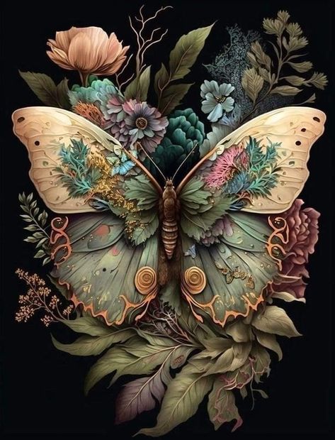 Beautiful butterfly wall art |350 GSM Gallery-Wrapped Canvas on Premium 1x1 inch Pine Wood Frame"