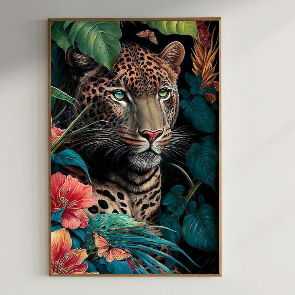 Artful Tiger wall art |350 GSM Gallery-Wrapped Canvas on Premium 1x1 inch Pine Wood Frame"
