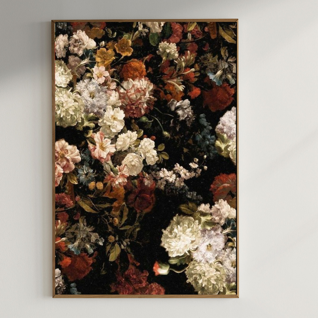 Attractive floral art| 350 GSM Gallery-Wrapped Canvas on Premium 1x1 inch Pine Wood Frame"