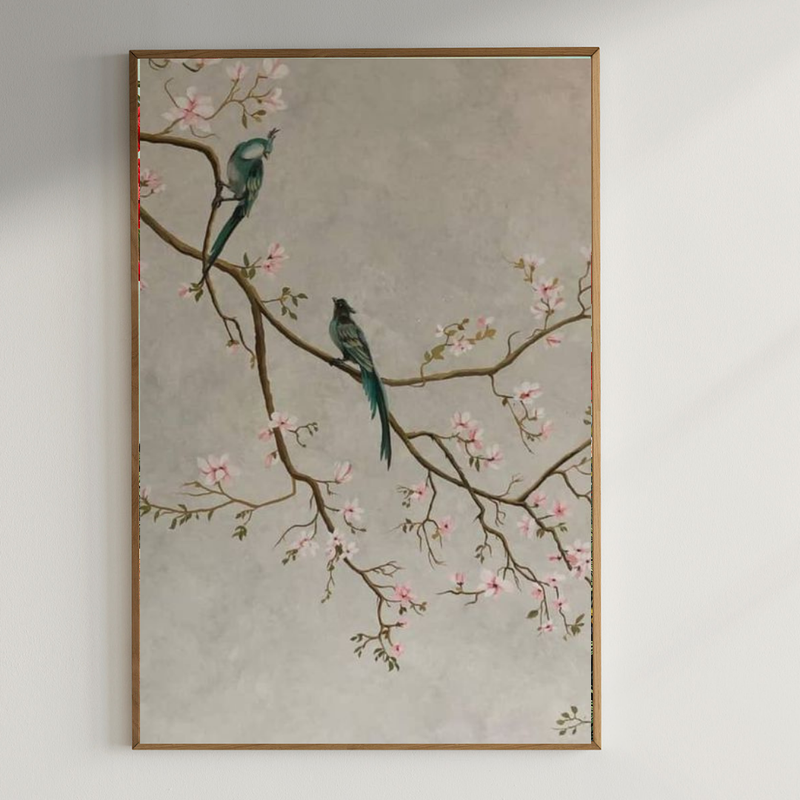 Minimalist botanical artwork|400 GSM Gallery-Wrapped Canvas on Premium 1.5x1.5 inch Pine Wood Frame
