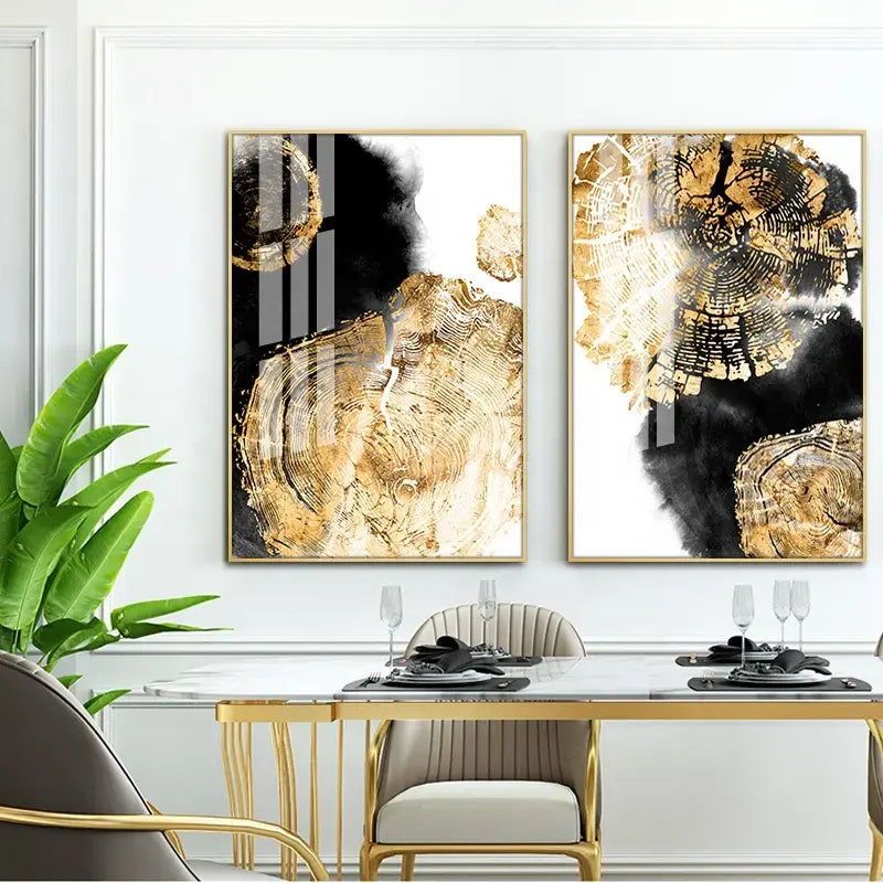 Abstract Crystal wall painting| 60X90 cm-Set of 2