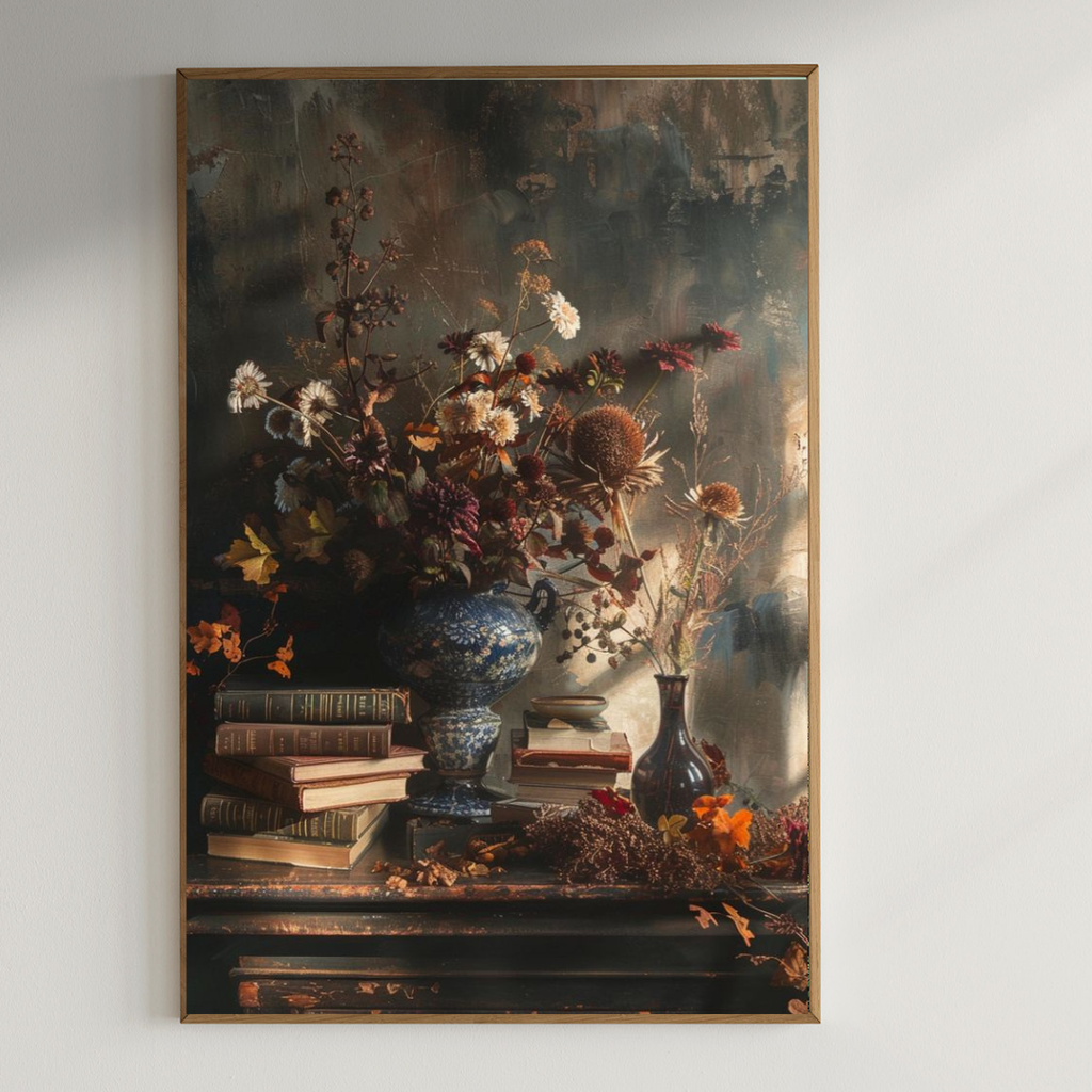 Beautiful still art painting| 350 GSM Gallery-Wrapped Canvas on Premium 1x1 inch Pine Wood Frame"