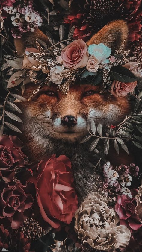 Artful animal with floral pattern| 350 GSM Gallery-Wrapped Canvas on Premium 1x1 inch Pine Wood Frame"