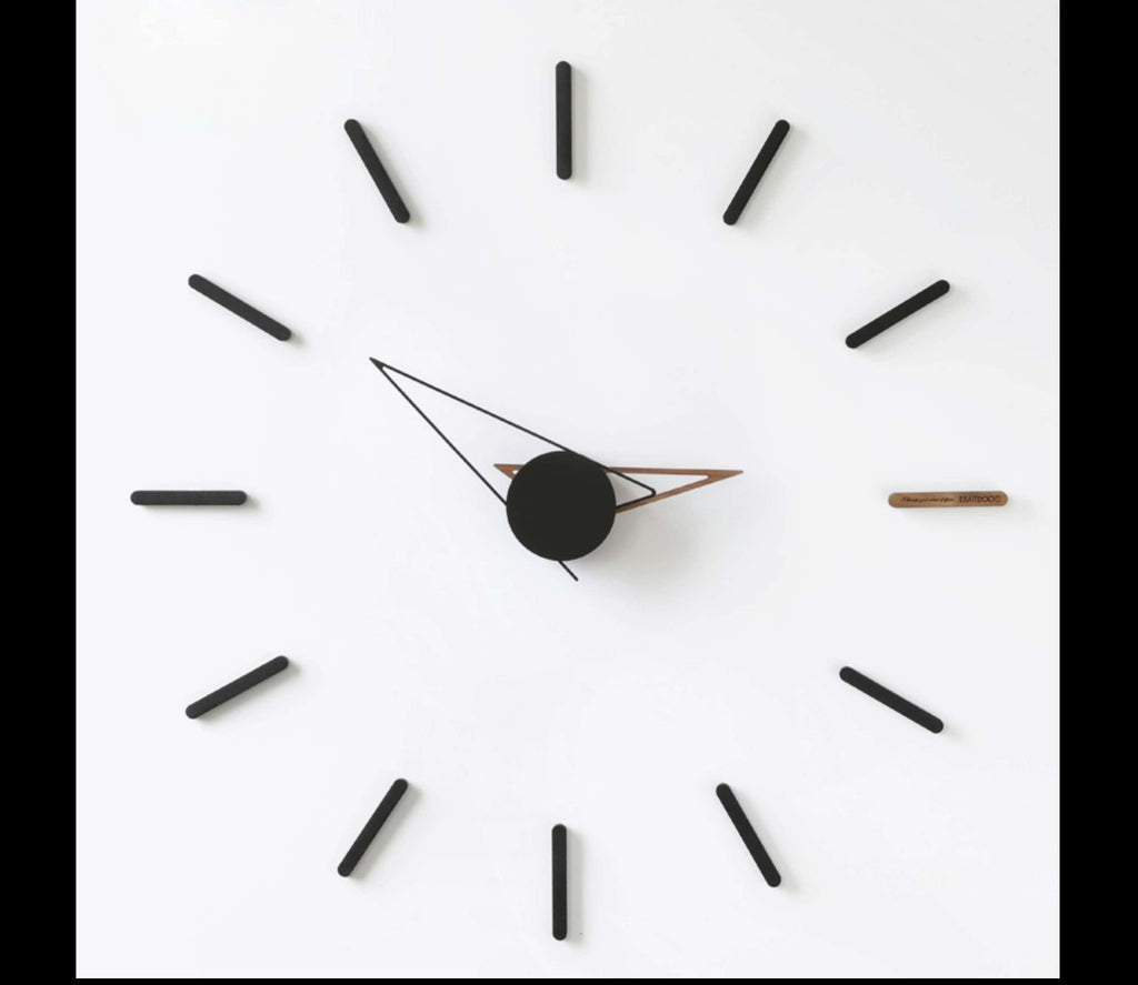 Big square wall clock brown black gold