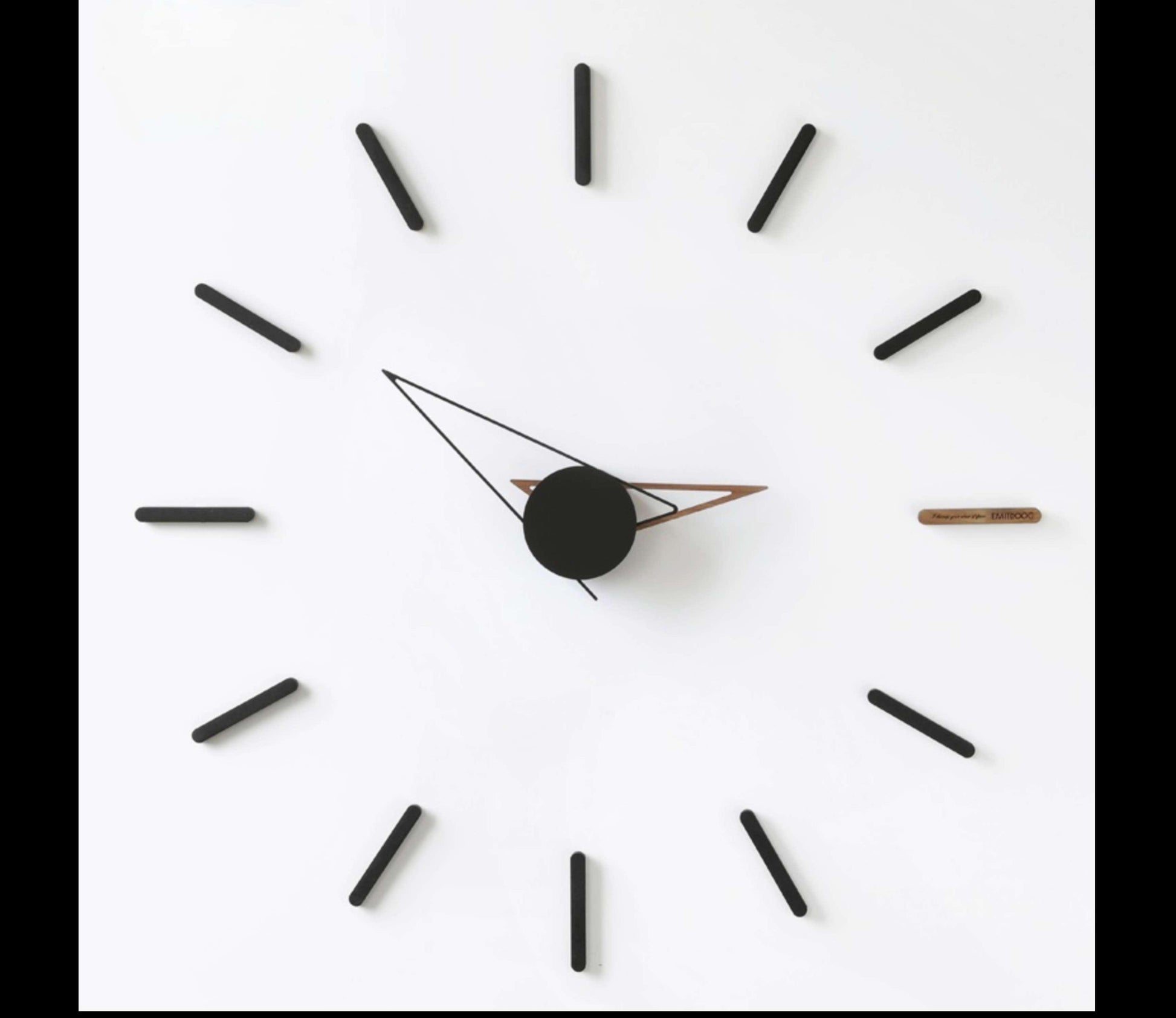 Big square wall clock brown black gold