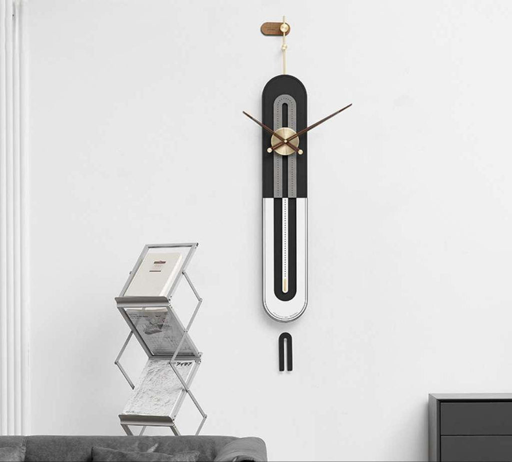 Capsule wall clock |white black copper dial