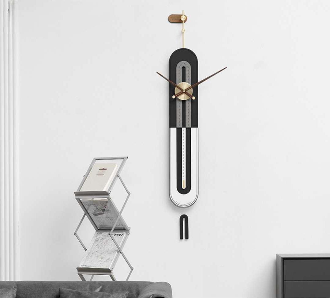 Capsule wall clock |white black copper dial