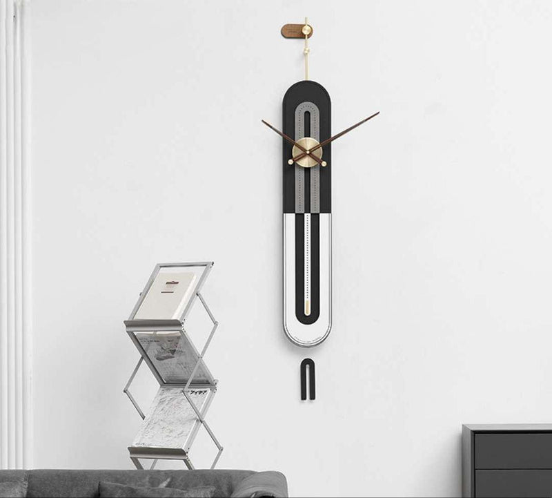 Capsule wall clock |white black copper dial