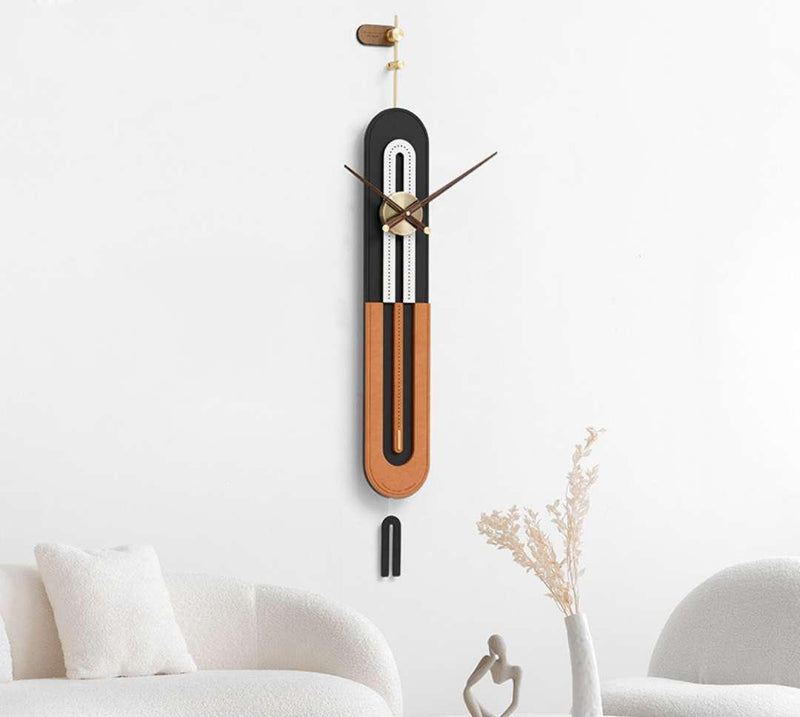 Capsule wall clock |orange black copper dial