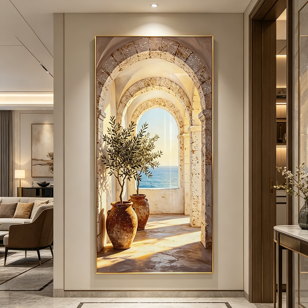 Mediterranean Arc wall Crystal + LED wall art