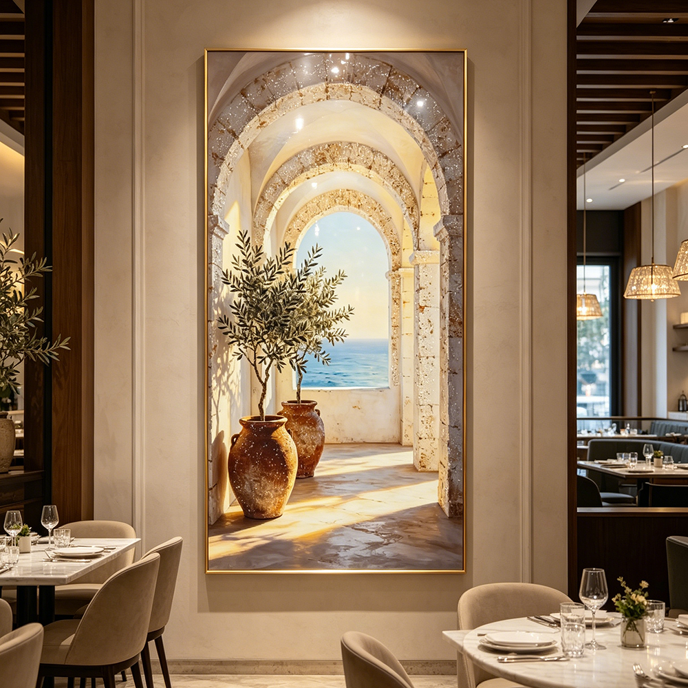 Mediterranean Arc wall Crystal + LED wall art