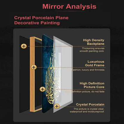 Deer crystal wall painting for living room with LED light & remote