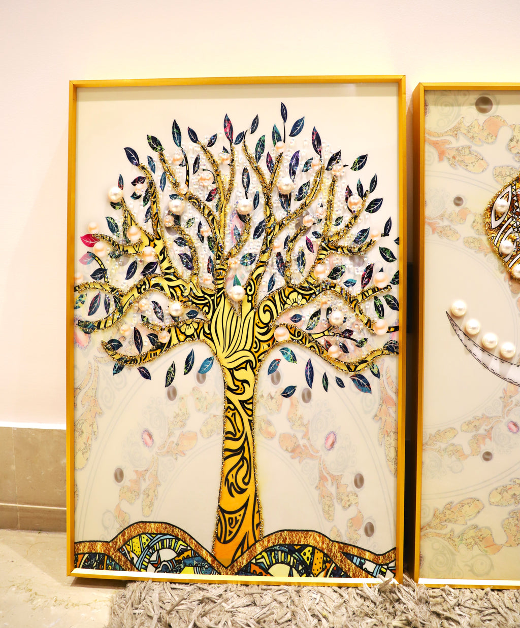 "Elephant – Premium Nature Art Frame Crystal  wall art||40*60*2+60*80cm