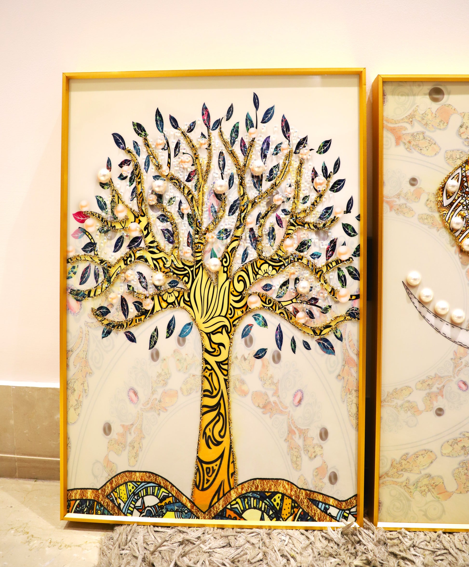 "Elephant – Premium Nature Art Frame Crystal  wall art||40*60*2+60*80cm