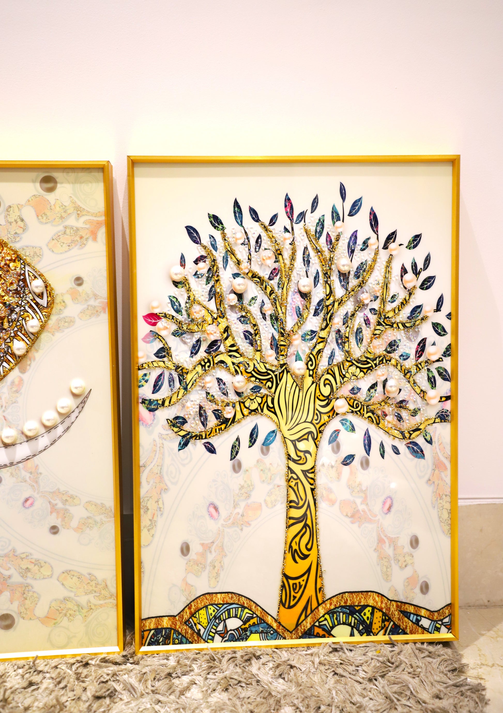 "Elephant – Premium Nature Art Frame Crystal  wall art||40*60*2+60*80cm
