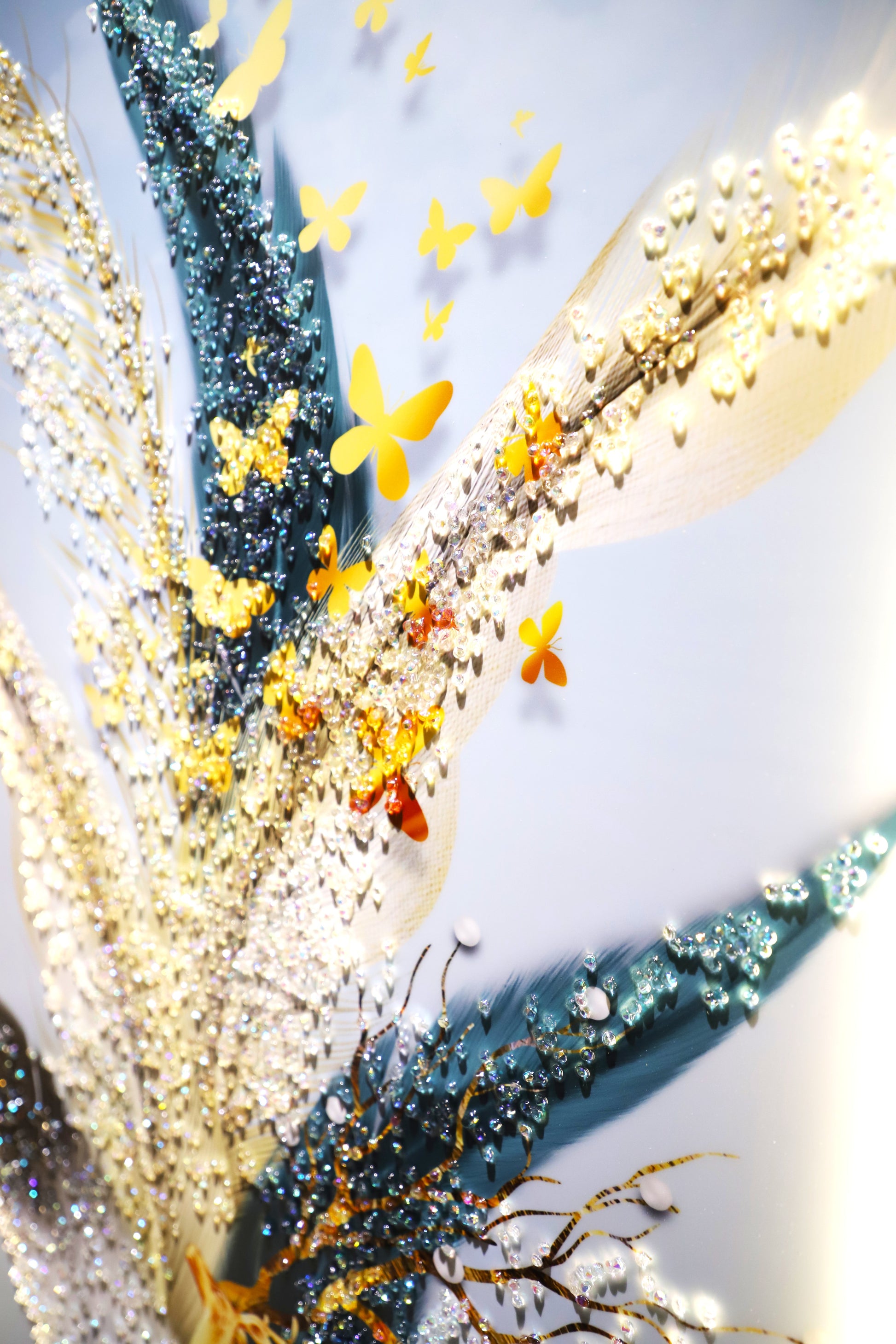 Pearl Breeze Harmony Crystal  wall art|24x48 Inches| LED