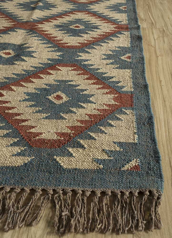 Multicolored Handwoven Panja Wool And Jute Rug | Traditional design Kilim rugs| Bedside runner Goodlyfe
