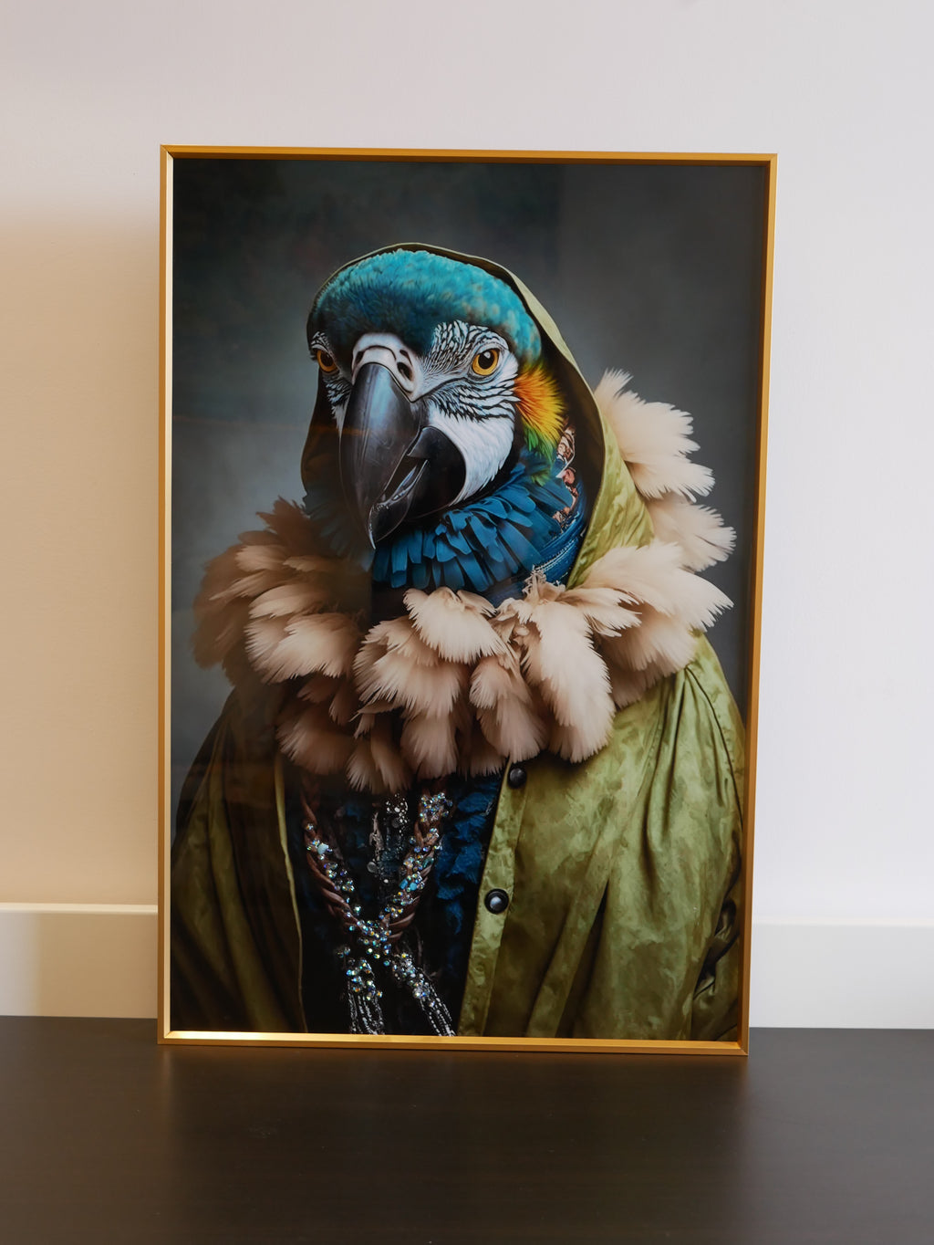 The Parrot Prince – Style with Feathers & Flair Crystal wall art|40x60cm