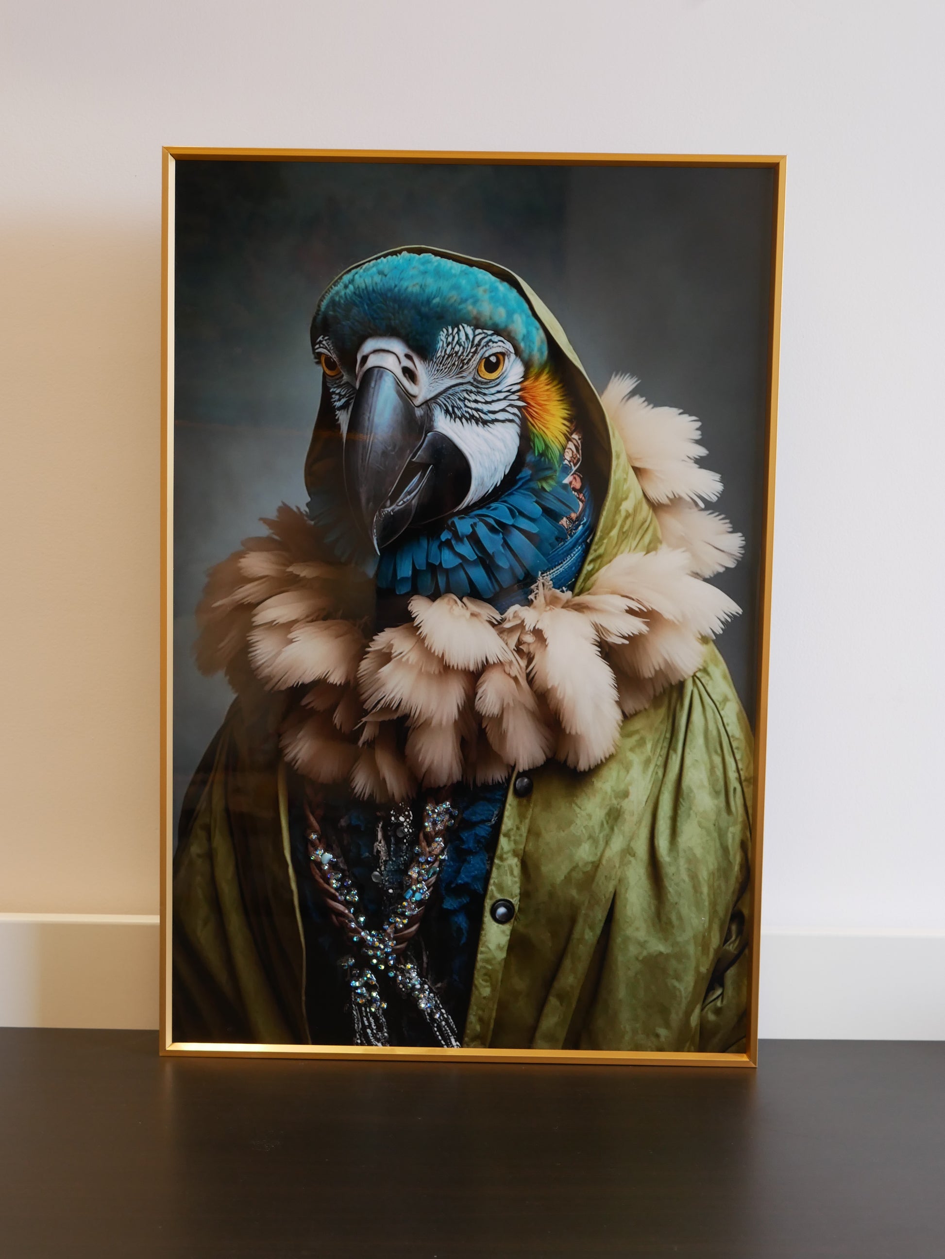 The Parrot Prince – Style with Feathers & Flair Crystal wall art|40x60cm