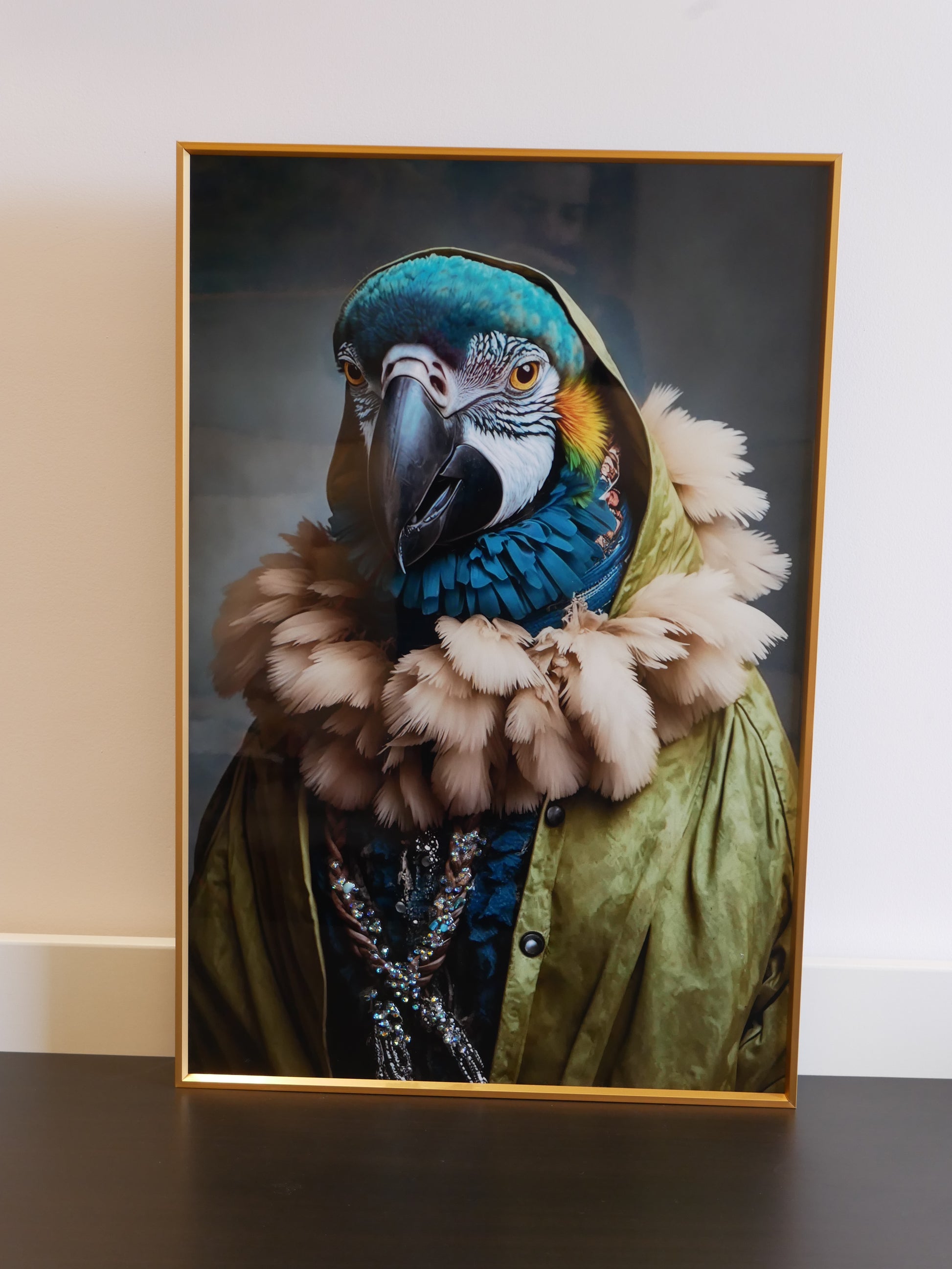 The Parrot Prince – Style with Feathers & Flair Crystal wall art|40x60cm