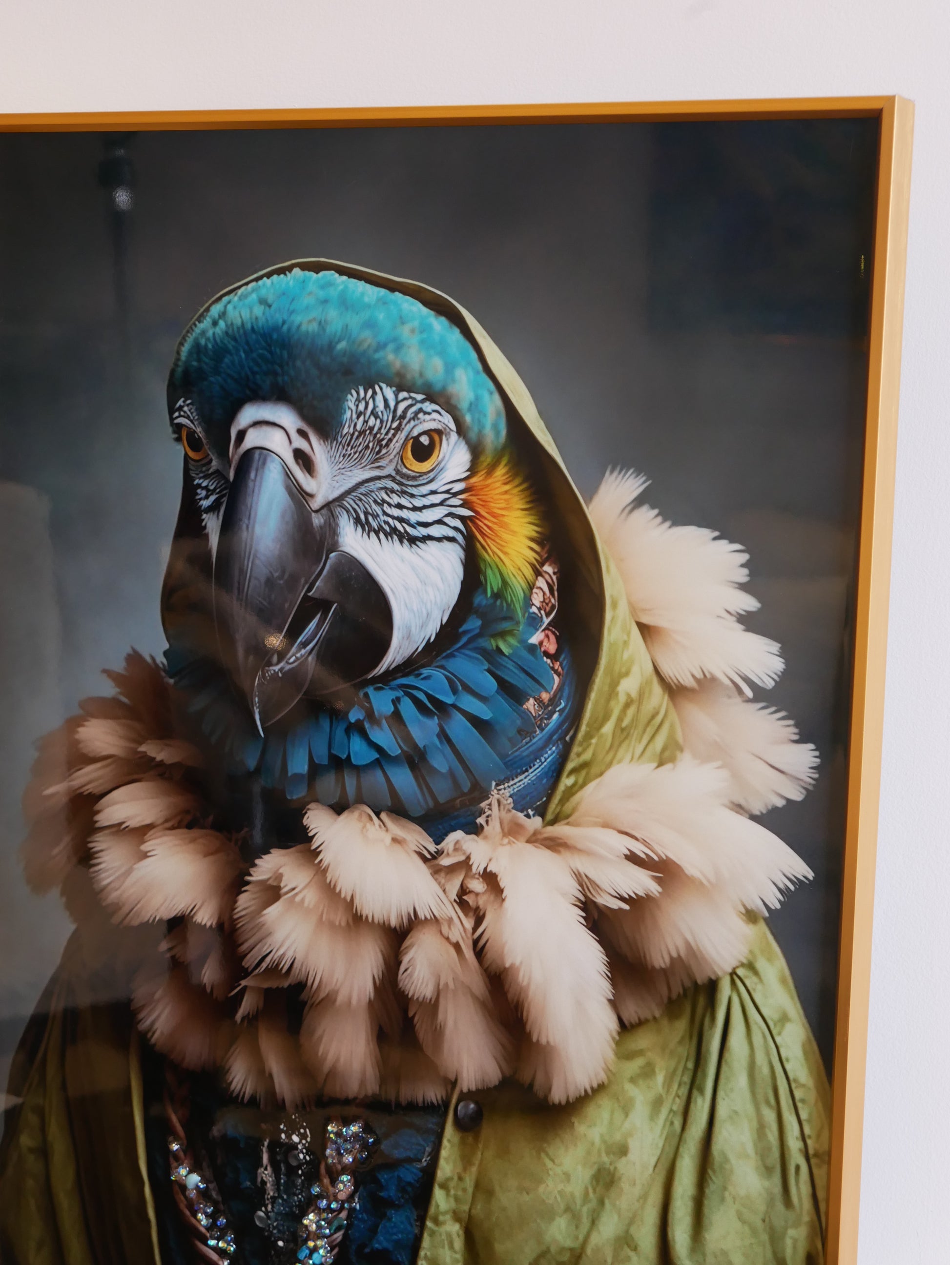 The Parrot Prince – Style with Feathers & Flair Crystal wall art|40x60cm
