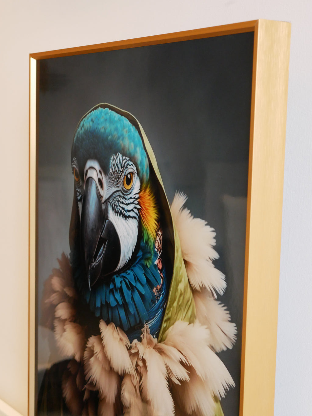 The Parrot Prince – Style with Feathers & Flair Crystal wall art|40x60cm