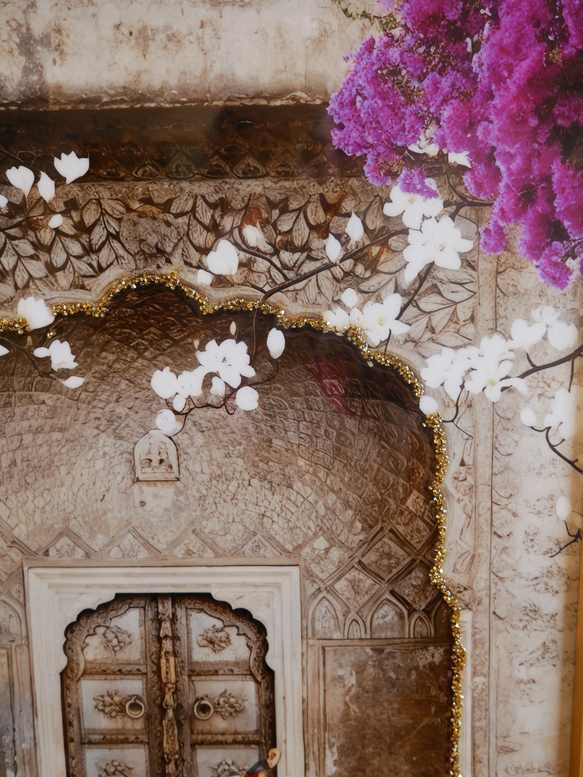 Cow Pichwai art with Crystal work|40x60cm