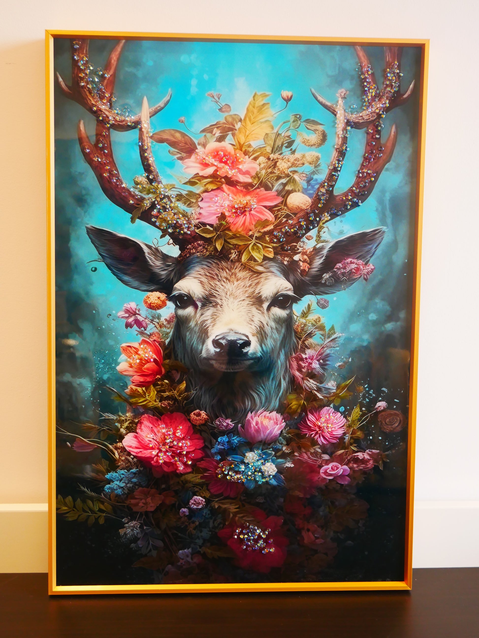 Premium Deer crystal painting |Vastu Painting|40x60cm