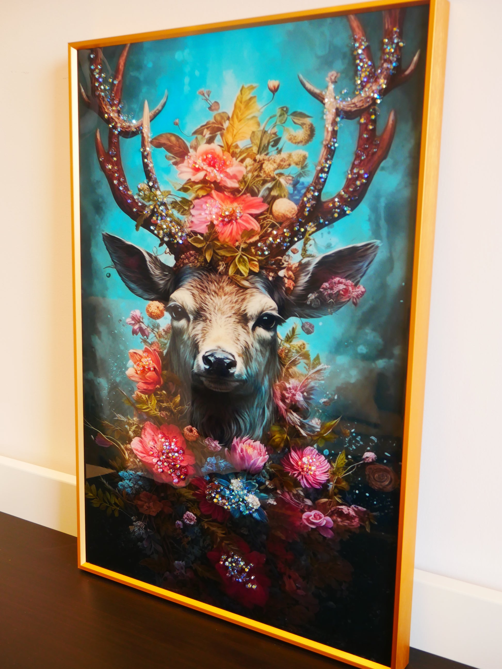 Premium Deer crystal painting |Vastu Painting|40x60cm