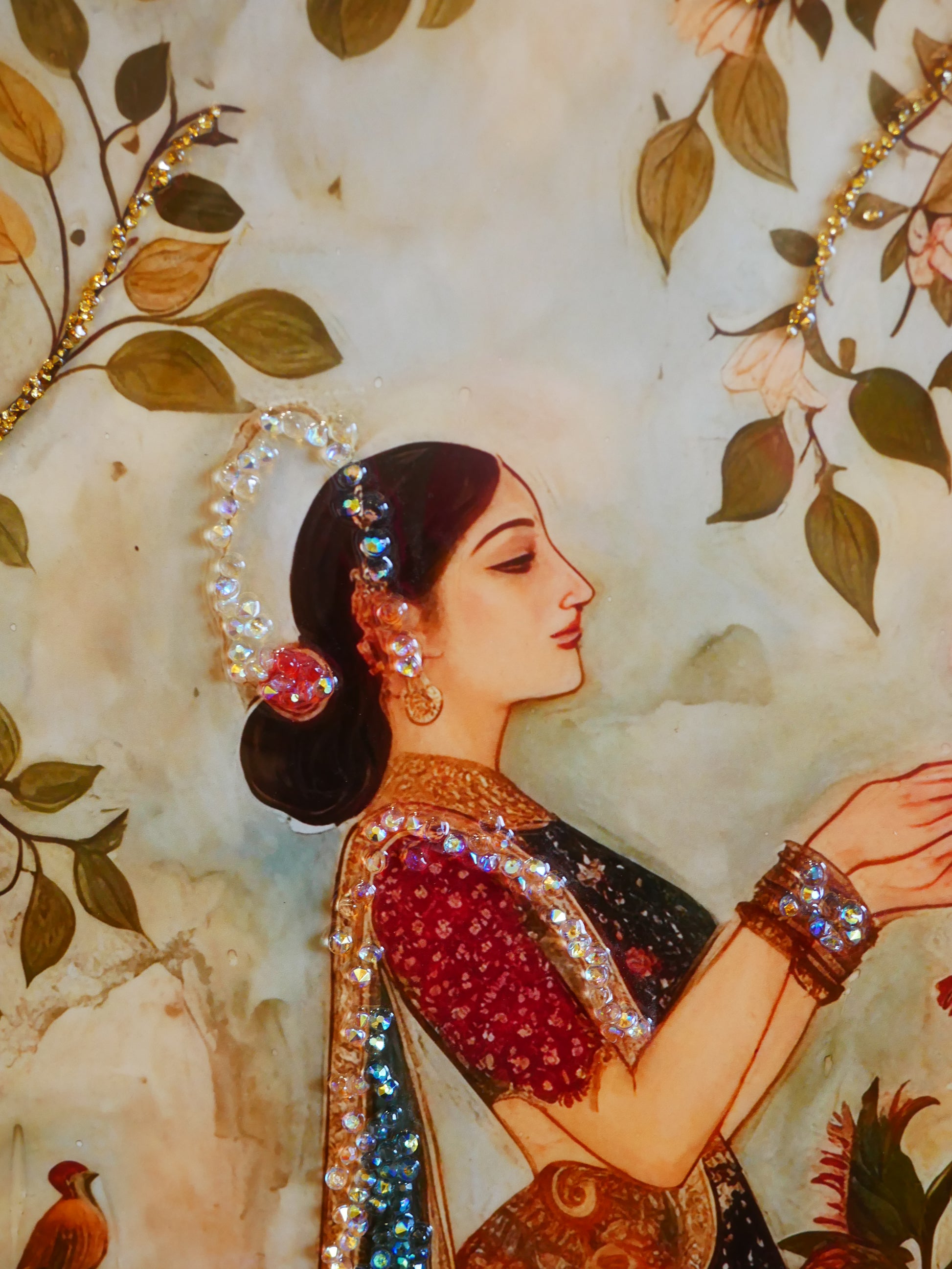 Queen in the Garden Crystal wall art||40x60cm