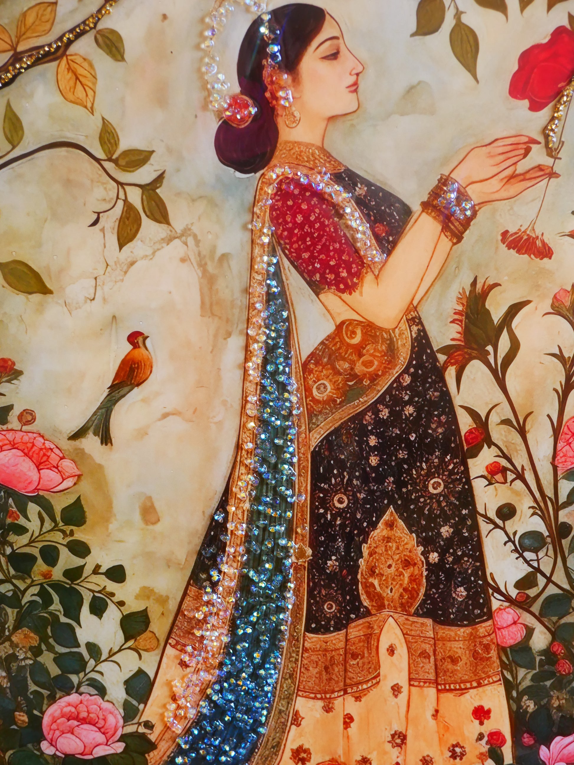 Queen in the Garden Crystal wall art||40x60cm