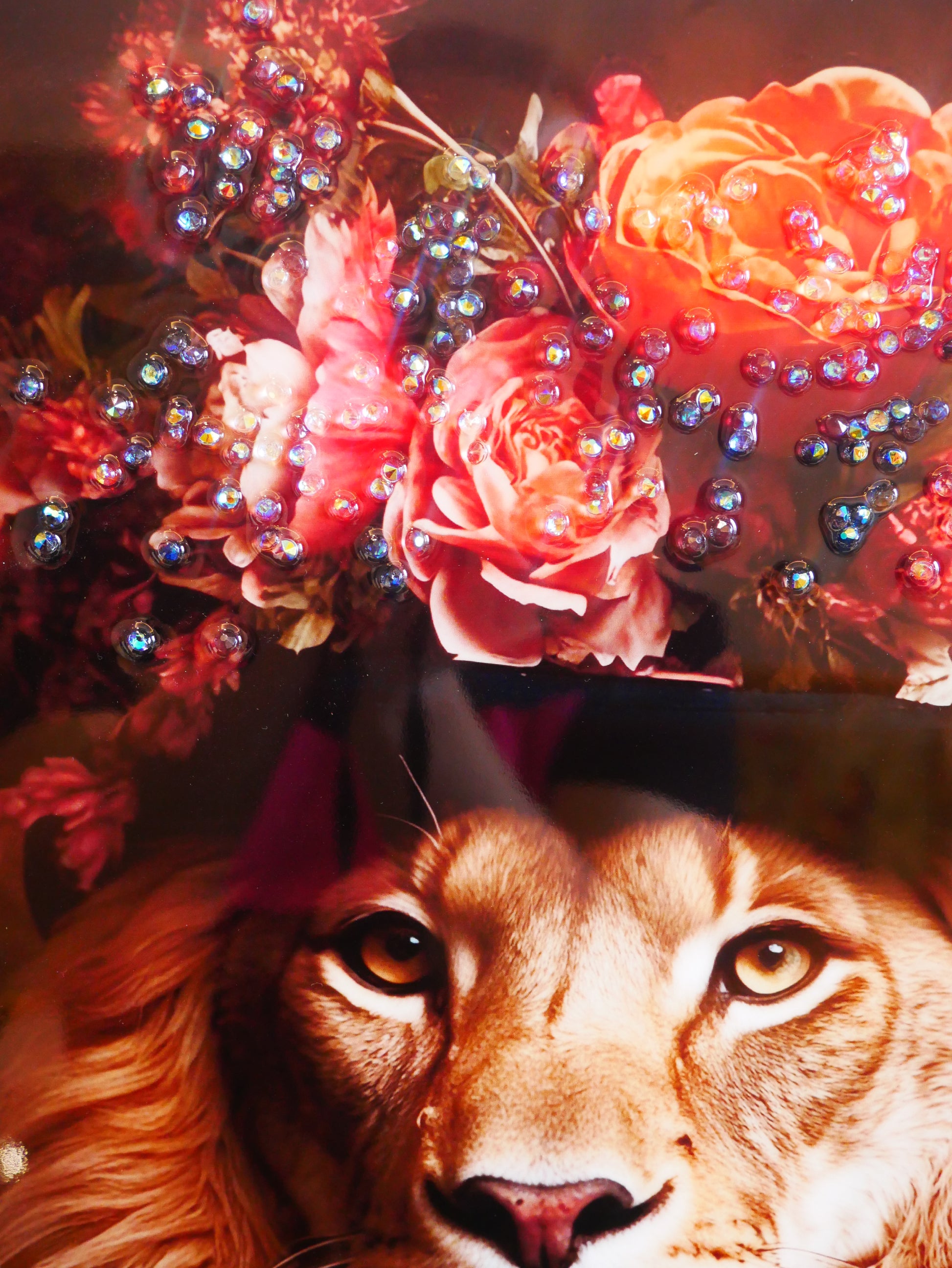 The Vogue Lion Crystal  wall art||40x60cm