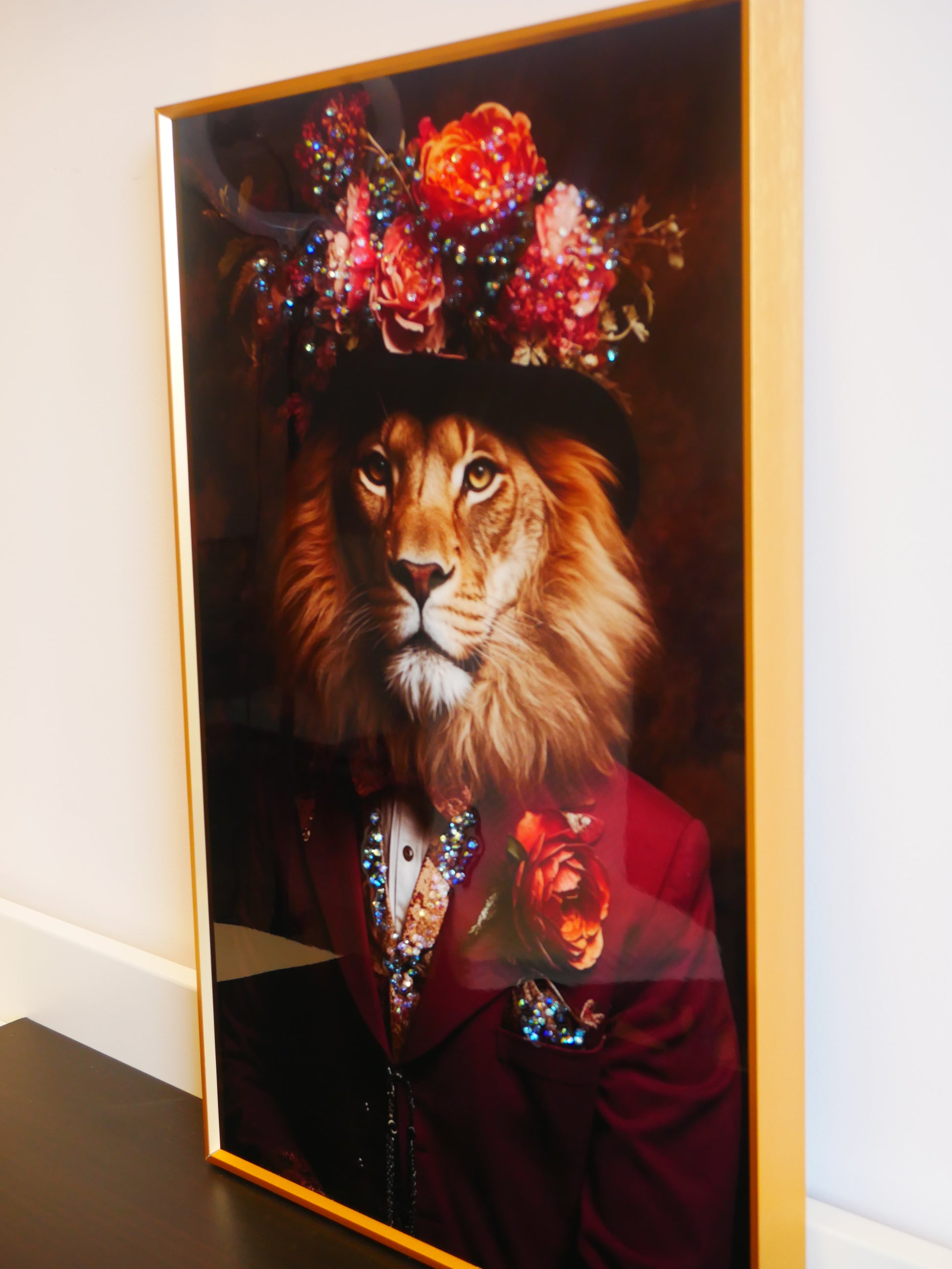 The Vogue Lion Crystal  wall art||40x60cm